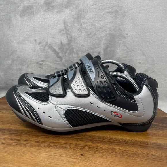 Specialized Cycling Shoes Womens US 9 Silver Black Hook & Loop BG 6103-3540 - Picture 7 of 16